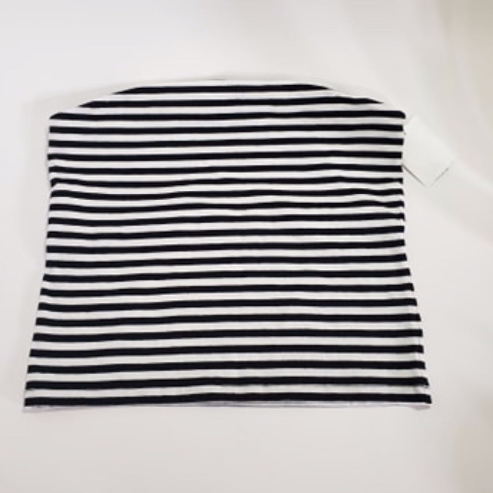 BP Tube/Crop Top Black and White Strips Size Small